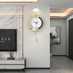 FLEBLE Large Silent Wall Clock for Living Room Decor Non-Ticking Battery Operated Oversized Round Modern Wall Clock for Bedroom, Office, Farmhouse Wall Decoration, 20x35 inches