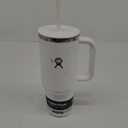 Hydro Flask 40 Oz Travel Tumbler with Handle, Lid and Straw - Insulated Stainless Steel in White