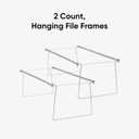 Smead Frames, Hanging File, Heavy Duty Steel Letter Size, Adjustable 23"-27" Rails, 2-Pack Gray, Converts Drawers to Hanging Folder Storage, for Office Home Classroom Organization