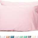 Sunflower King Pillowcases Set of 2, 100% Cotton King Pillow Cases 2, 2040 inches Dark Pink, Soft and Breathable