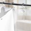 Vipfree 3 in 1 Shower Curtain Set, Waffle Shower Curtain and Liner Set with 12 Double Sided Shower Curtain Hooks, 258GSM Luxury Weighted Cloth Shower Curtains for Bathroom, 72 W x 72 H, White