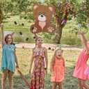 Seematn Bear Themed Birthday Party Decorations Animal Themed Birthday Party Supplies with Blindfold Stick and Confetti for Girls Boys Kids