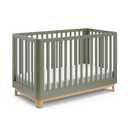 Storkcraft Santos Convertible Crib (Olive & Natural)  GREENGUARD Gold Certified, Fits Standard Crib Mattress, Converts to Toddler Bed and Daybed, 4 Adjustable Mattress Heights, Rounded Edges