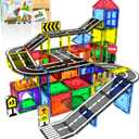 Magnetic Tiles - Road Set, Magnetic Building Blocks, Preschool Montessori Toys Gift for 3+ Year Old Boys and Girls, Sensory Christmas Toys for Kids Aged 3-5 and 4-8, Ideas for Toddler with Autism