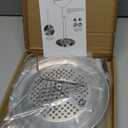 Balana Turkey Frying Rack and Hanger Set, Stainless Steel Vertical Chicken Roaster Stand Rack, Heavy Duty Aluminum Roasting Drip Pan, Poultry Chicken Holder Accessories for Deep Fryer