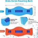 Wettarn 2 Pcs Kids Swim Belt with Adjustable Strap, EVA Buoyancy Belt for Youth Children Junior Water Aerobics Swimming Belt Fitness Foam Flotation Aid for Pool Swimming Training, Small