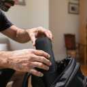 double eyeglass case sunglasses case EVA hard shell with Zipper Closure eyeglass travel case for Vehicle