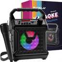 Risebass Karaoke Bluetooth Party Speaker with Microphone Portable Wireless Karaoke Machine for Indoor/Outdoor Parties Loud Speaker for Thanks giving or Christmas SD, AUX, USB