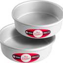 Fat Daddio's Anodized Aluminum Round Cake Pans, 2 Piece Set, 7 x 2 Inch