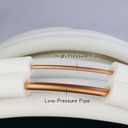 50ft Length Mini Split Line Set 1/4" 1/2" OD Copper Pipes Tubing and 3/8 White PE Thickened Insulated with Flared Nuts for Mini Split Air Conditioner HVAC or Heat Pump for 9000BTU (1/4+1/2 with wires)