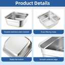 2-in-1 Stainless Steel Washing Up Bowl Set, 12.8" Sturdy Square Dish Tub with Colander, Fruit Vegetable Washing Basin for Sink, Food Grade Dishpan for Draining Rice, Pasta, Food Strainer Mixing Bowl