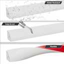 KNEELISA 16.4ft/5m Flexible Peel and Stick Quarter Round Molding Trim for Walls,Bendable 1/4 Round Rubber Floor Shoe Molding,Crown Moulding Ceiling Border Trim,Double Adhesive Caulk Strip,White