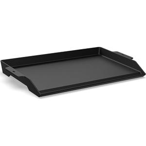 Cast Iron Griddle for Gas Grill, 23" x 16" Large Matte Porcelain Enamel Griddle for Gas & Charcoal Grills, Universal Flat Top Plate with Extra High Sidewalls for Camping, Tailgating, Parties