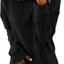 Women's Casual Crew Neck Sweatshirt Loose Soft Long Sleeve Pullover Tops Medium