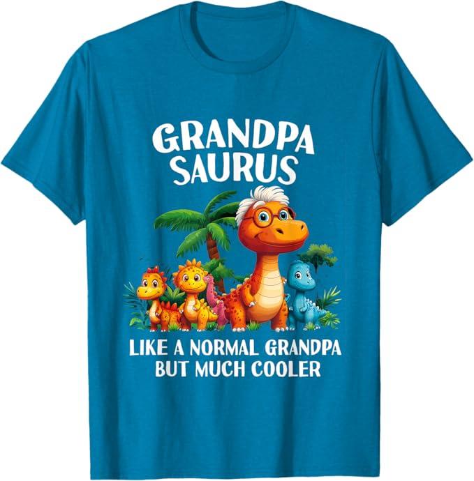 Grandpasaurus Grandpa Saurus Grandfather Men Matching Family T-Shirt, S