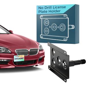 Front Bumper Tow Hook License Plate Mount Bracket Holder No Drill Adapter Compatible with BMW 2 Series 2014-2021, BMW 3 Series M-Sport 2013-2018, 3 Series 2019-2025, X2 2018-2024