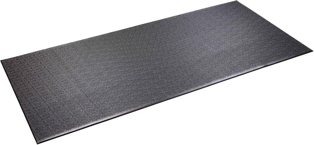 SuperMats Heavy Duty Equipment Mat 11GS Made in U.S.A. for Large Treadmills Ellipticals Rowers Rowing Machines Recumbent Bikes and Exercise Equipment (3-Feet x 6.5-Feet) (36 in x 78 in) (91.44 cm x 198.12 cm) , Black