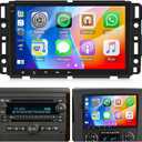 Android 13 Car Radio Stereo Upgrade for Chevy Express 2500 3500 4500 2008-2024 8 Inch Touch Screen GPS Navi Head Unit Radio Double Din w/Wireless Carplay & Android Auto Bluetooth BT DSP SWC (One Size, 2+32G (No Backup Camera Mic))