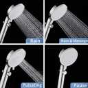 Shower Head with Handheld Shower Head with ON/Off Switch, 3-Modes High Pressure Shower Head with Hose,Chrome Finish