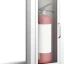 Zonon 1 Pcs Semi Recessed Fire Extinguisher Cabinet, Steel Wall Mount