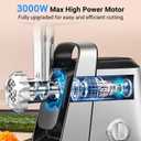 AAOBOSI #8 Meat Grinder, 6-In-1 Meat Grinder Electric [3000W Max] with 4 Slice, Shred Blades,2 Grinding Blades,4 Plates, 3 Sausage Stuffer,Kubbe Kit, Burger Press, 2 Meat Claws, for Home Kitchen Use