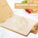 Upgraded Bamboo Wooden Tortilla Press, 10 Inch Square Tortilla Maker with 60pcs Parchment Paper, Mexican Tortillera Presser Tortillas Pataconera Dough Press(COLOR:Wood Color)