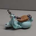 Electric Doll Scooter for 17cm Doll,Funny Doll Accessories with Music and Lights, 360 Rotatable Plastic Scooter Decoration Batteries Not Included (Blue)