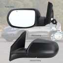 Left Driver Side Mirror Compatible With 2012 2013 2014 2015 2016 Honda CRV CR-V With Manual Folding Power Glass Black Replace#76258-T0A-A11(3Pins)