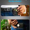 2 x Men's Slim RFID Wallet: Leather Ultra Thin Billfold for 14 Cards with Hidden AirTag Holder, Cash Pocket & Gift Box, Black