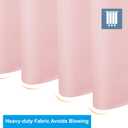 AmazerBath Blush Pink Shower Curtain Fabric, Waffle Shower Curtain Heavy Duty 240GSM, Hotel Quality Bathroom Shower Curtains, 72 x 72 Inches