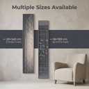 AMAATE 2 pieces of vertical crystal ceramic wall art, black aluminum frame, 8" x 55"