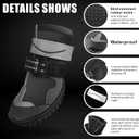 Dog Shoes, Otunrues Dog Shoes for Small Medium Large Dogs, Anti-Slip Dog Boot with Reflective, Waterproof Dog Booties & Paw Protectors for Winter Snowy Hot Pavement Day (Black, L)