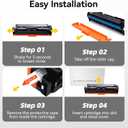 206A 206X Toner Cartridge for HP 206X 206A W2110X W2110A W2111X W2112X W2113X (with Chip) Use with HP Color Laserjet Pro MFP M283fdw M283cdw M283fdn M282nw M255dw Printers - High Yield & (BCMY 4 Pack)