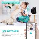 NETVUE Indoor Camera, 1080P FHD 2.4GHz WiFi Pet Camera, Home Camera for Pet/Baby, Dog Camera 2-Way Audio, Indoor Security Camera Night Vision, AI Human Detection, Cloud Storage/TF Card, Black (Black)