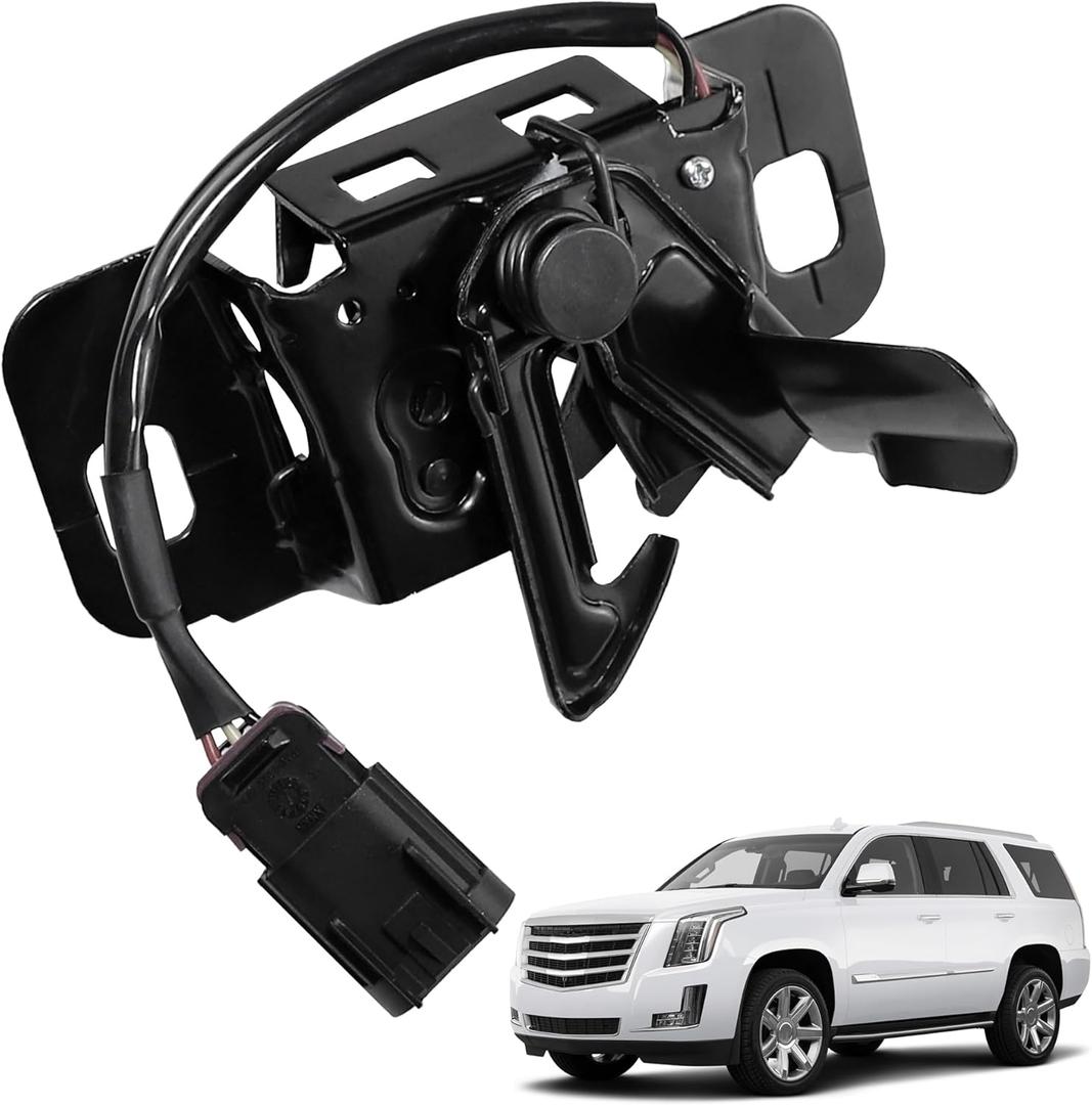 Front Hood Latch Lock Assembly Black Compatible with 2015-2018 Chevrolet Suburban 3500 HD Tahoe Cadillac Escalade ESV GMC Yukon XL Replaces 84355610 84065955 23159228 84065954 84065952