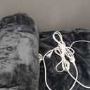 Electric Heated Blanket Queen Size 84''x90'' Soft Flannel & Sherpa Electric Blanket with 10 Heating Levels, Automatically Shut Down After 8h with Overheat Protection Machine Washable (Dark Grey)