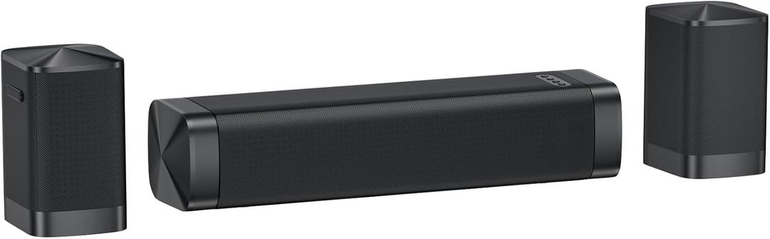 Center Channel Speakers Sound Bar, Dolby Digital Plus, 110W Sound Bar for Smart TV, Bluetooth/ARC/Opt/AUX, Home Theater Surround Sound System