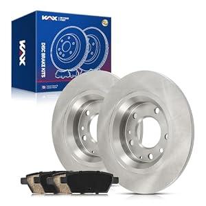 KAX Rear Brake Kit, OE Brake Rotors and Ceramic Brake Pads| Fits Ford Fusion 2006-2012, Mazda 6 2006-2013, Lincoln MKZ 2007-2012, Zephyr 2006, Mercury Milan 2006-2011, 11.01in Brake Rotors Pads Kit