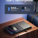 Samsers Foldable Keyboard and Mouse, Folding Bluetooth Keyboard Mouse Combo with Backlight, 2.4G + BT5.0 x 2, Full-Size Travel Keyboard & Portable Wireless Mouse for Windows/Android/iOS/Mac OS, Black (Elegant Black - Backlit)