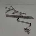 Over The Door Towel Rack,304 Stainless Steel Towel Rack with 2 Hooks, 3 Tier Towel Bar for Hanging Towels, Over Door Towel Storage Holder for Bathroom