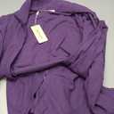 Ekouaer Women Zipper Robe Long Sleeves House Coat Soft Bathrobe Sleepwear with Pockets Housecoat Loungewear (Medium, Bright Purple)