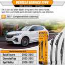 AUTOBOO 26"+14" Windshield Wipers with 10" Rear Wiper Blades Replacement for Chevrolet Trax 2013-2021 2022 2023,Buick Encore 2013-2022,Opel Mokka 2012-2020 -Original Factory Quality (Pack of 3)