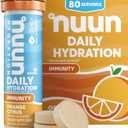 Nuun Immunity Electrolyte Tablets with Vitamin D, C, E, & A, Ginger, Elderberry, Magnesium & 4 Other Essential Electrolytes, Vegan, Orange Citrus, 8 Pack (80 Servings Total) (EXP 07/01/27)