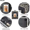 AELS Large Pet Urn Memory Box for Keepsakes with Photo Slot, Dog Memorial Urns for Ashes, Cat or Dog Cremation Urns, Black