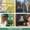 Dreamdrawer 2 Pack Window Hummingbird Feeder, Small Hummingbird Feeder for Outdoors with Strong Suction Cup - Metal Base & 6 Feeding Ports, Easy to Clean and Refill, Green
