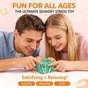 Stress Cube Squishy Toys,Relief High Density Ice Squeeze Ball, Ice Cubes Squishies for Anxiety Relief, Slow Rising Ice Cubes Stress Balls, Focus & Play (Green)