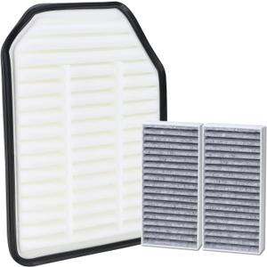 CA10348 Engine Air Filter and CF11777 Cabin Air Filter kit Compatible with 2011-2017 Jeep Wrangler 2018 Wrangler JK 3.6L V6 Replaces 53034018AD 55111302AA