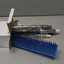 Stainless Steel Wire Broom Deck Scrubber Brush with 55 Adjustable Length Sturdy Long Handle, Stainless Steel Outdoor Broom for Cleaning Moss Concrete Floors Grout Gardens Patios