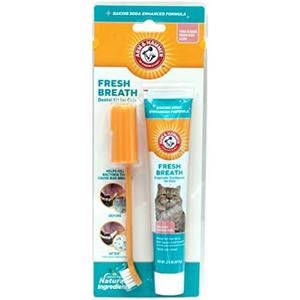 Arm & Hammer for Pets Dental Kit for Cats | Eliminates Bad Breath | 3 Piece Set Includes Cat Toothpaste, Cat Toothbrush & Cat Fingerbrush in Tasty Tuna Flavor, 2.5 ounces