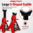 Jack Stands, 3 Ton (6,000 lbs) with Double Locking Pins Capacity Car Jack Stand, Adjustable Height for Lifting SUV Pickup Truck Car and UTV/ATV Heavy Duty Steel Car Lift, 1 Pair Red